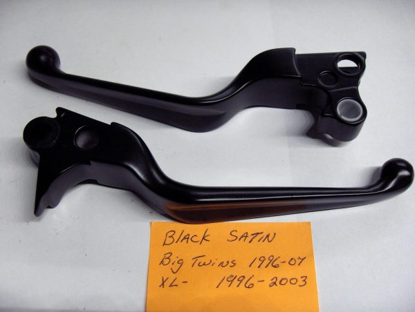 Harley Evolution,Twin Cam,Sportster,Black Satin Clutch & Brake Lever Set 1996-07 - Image 2