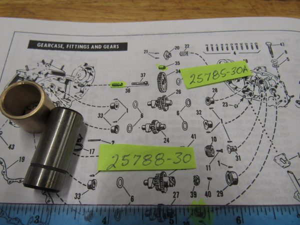 Harley 45 Flathead Solo & Servi-car Idler Gear Stud & Bushing.1932-73 - Image 2