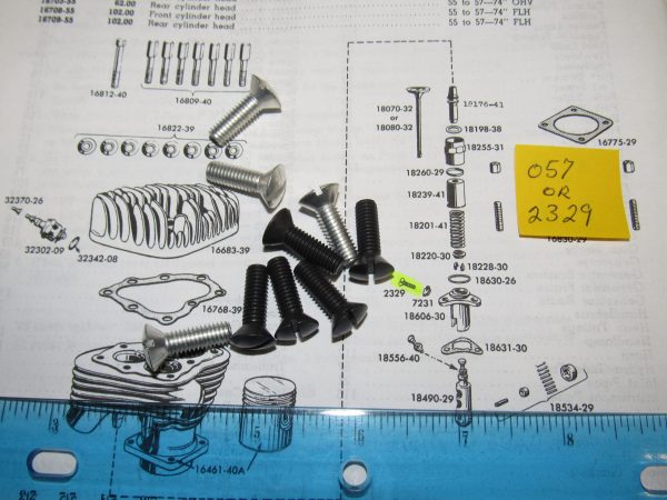 Harley,Knucklehead,Panhead,Flathead, Tappet Block Screw 1937-73 P/N 2329 - Image 3