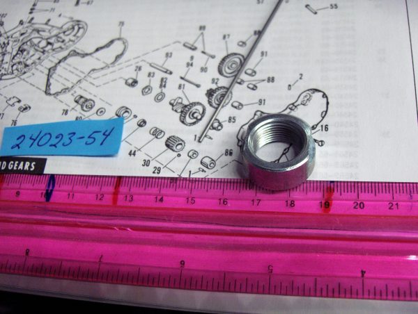 Harley Panhead, Shovelhead,Evo Pinion Shaft Nut (Left Hand Thread) 1955-90. P/N 34023-54