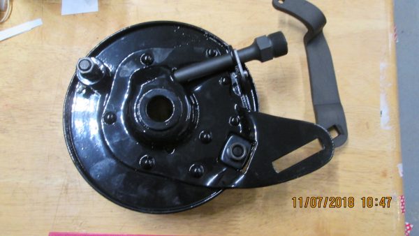 Harley 45 Flathead Black Rear Brake Backing Plate Assembly 1941-52 P/N 41647-41 - Image 5