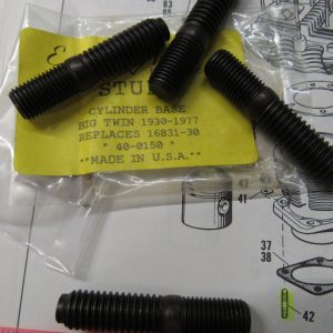 Harley Knucklehead,Panhead,Shovel Cylinder Base Studs 1930-77  P/N 16831-30