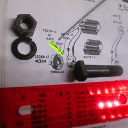 Harley 45 Flathead Solo Kick Starter Clamp Bolt Kit 1944-52. P/N 33078-44