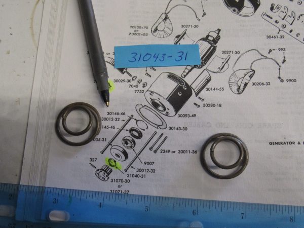 Harley Knucklehead,Panhead,45 Flathead Generator End Spring. 1932-57. P/N 31040-31 - Image 2