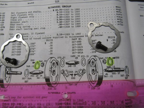 Harley 45 Flathead Solo and Servi-car Crank Pin Nut Lockwasher Kit 1929-73 - Image 2