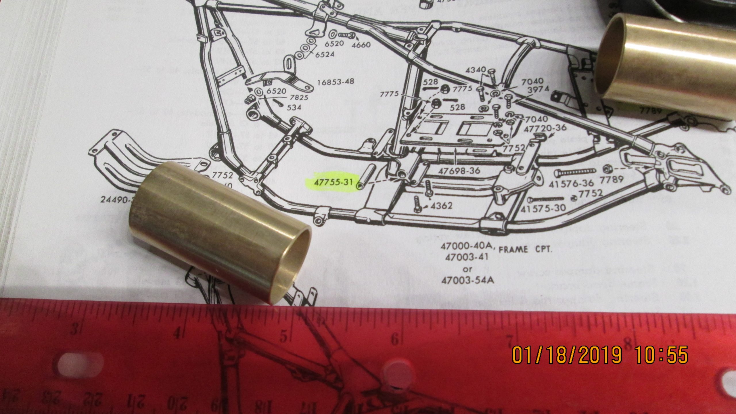 Harley Knucklehead,Panhead Brake Cross Over Shaft Bushings 1937-57 P/N 47755-31 - Image 4