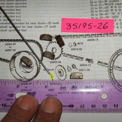 Harley 45 Flathead Solo and Servi-car Transmission Sprocket Keys 1937-73 *NOS* P/N 35195-26