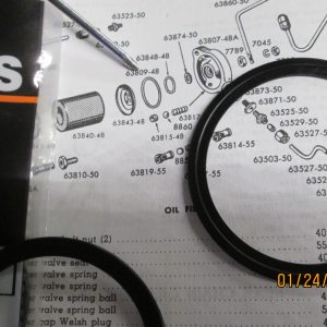 Harley Panhead Oil Filter Canister Cap Gasket. 1948-64..P/N 63809-48