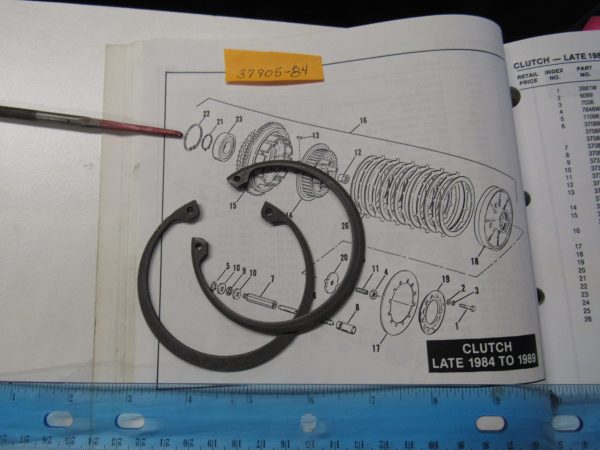 Harley Evolution,Clutch Drum Internal Retaining Ring 1985-97  P/N 37905-84 - Image 2