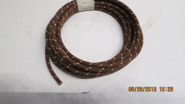 Cloth Covered 16 Guage Wire *Brown with Tan Tracer* 10 Feet Long