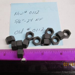 Parkerized 5/16-24 N.C. X 17/64" X 7/16" Hexagon Nut. Part # 0112 or Old # 0112
