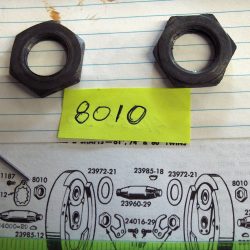 Harley 45 Flathead Solo and Servi-car Crank Pin Nuts  1929-73 P/N 8010
