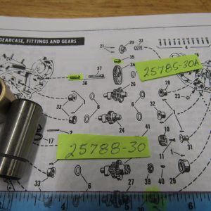 Harley 45 Flathead Solo & Servi-car Idler Gear Stud & Bushing.1932-73