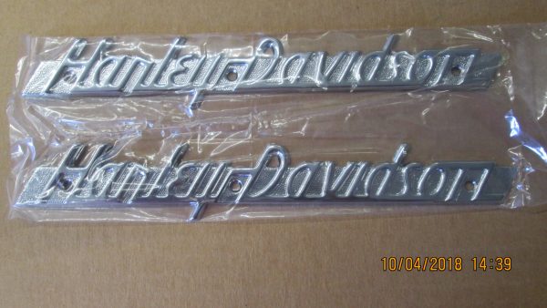 Harley Panhead,45 Flathead Chrome Tank Emblems 1951-54 P/N 61774-51 - Image 2