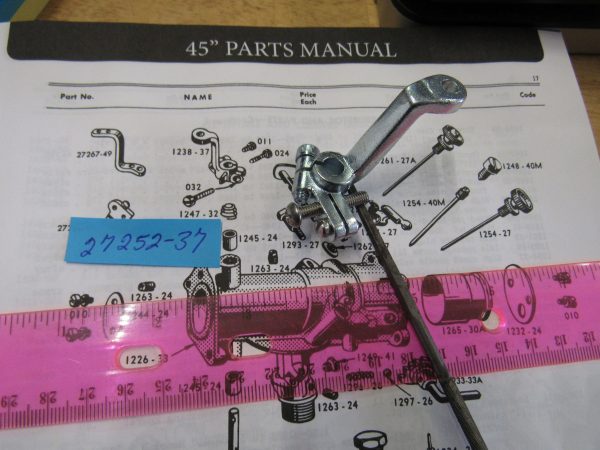 Harley 45 Flathead Solo M-88 Linkert Throttle Lever 1937-48 P/N 27252-37 - Image 4
