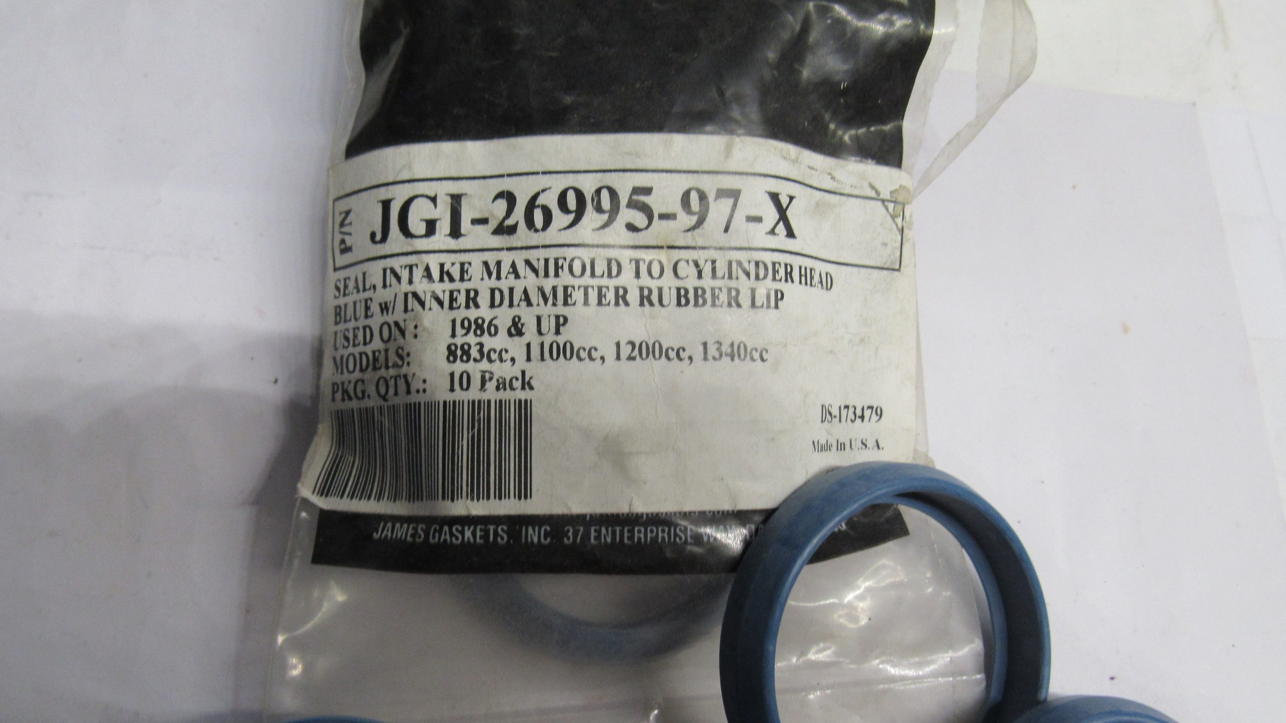 Harley Evo Manifold Intake Seal With Inner Rubber Lip.198698 .P/N