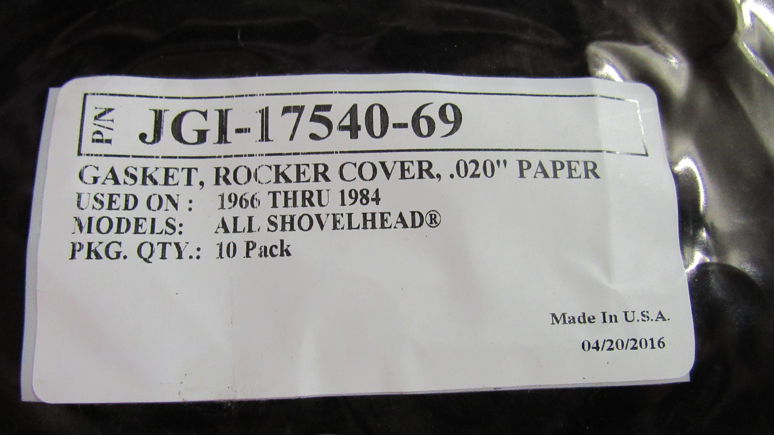 Harley Shovelhead Rocker Box Gaskets **James** 1966-84 P/N 17540-69 - Image 3