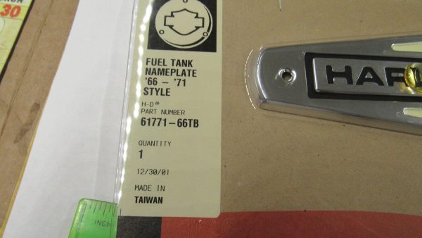 Harley Shovelhead,Servi-car Fuel Tank Emblems 1966-71. P/N 61771-66TB - Image 2