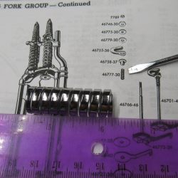 Harley Knucklehead,UL.U,WL,WLA,Steering Damper Spring "CHROME" P/N 46777-30