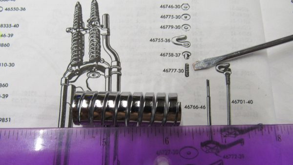 Harley Knucklehead,UL.U,WL,WLA,Steering Damper Spring "CHROME" P/N 46777-30 - Image 4