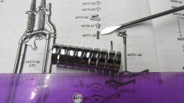 Harley Knucklehead,UL.U,WL,WLA,Steering Damper Spring "CHROME" P/N 46777-30 - Image 2