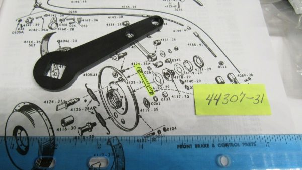 Harley 45 Flathead Solo WL,WLA Front Brake Arm 1931-52 P/N 44307-31 - Image 2