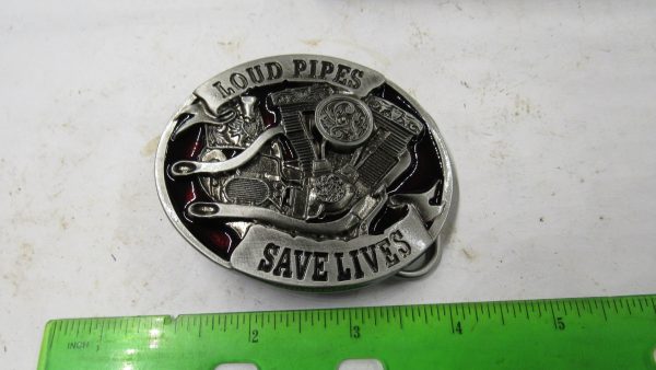 Harley Load Pipes Belt Buckle - Image 2
