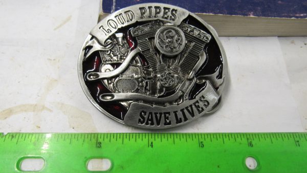 Harley Load Pipes Belt Buckle - Image 3