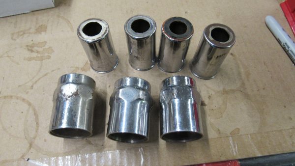 **USED** Harley 45 Flathead Chrome Valve Covers.. **LOOK** - Image 4