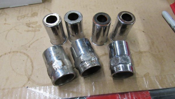 **USED** Harley 45 Flathead Chrome Valve Covers.. **LOOK**