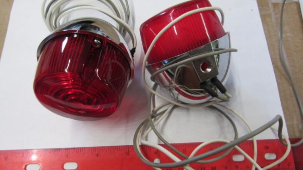Harley Shovelhead,FXS  Chrome Turn Signal Assembly Rear Right or Left .1973-84 P/N 68514-73 (RED LENSES) - Image 3