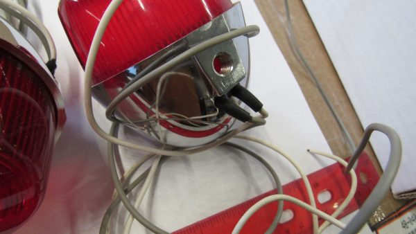 Harley Shovelhead,FXS  Chrome Turn Signal Assembly Rear Right or Left .1973-84 P/N 68514-73 (RED LENSES) - Image 2