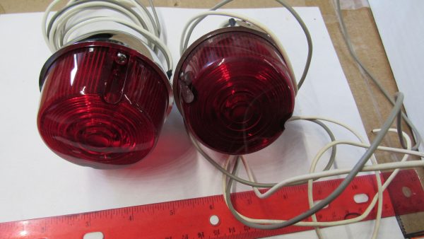 Harley Shovelhead,FXS  Chrome Turn Signal Assembly Rear Right or Left .1973-84 P/N 68514-73 (RED LENSES)
