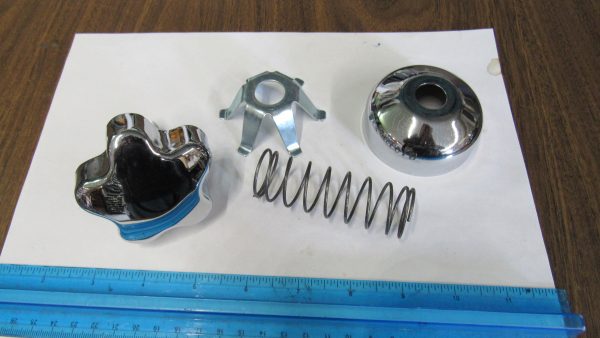 **USED* Harley Panhead Chrome Fork Steering Damper Knob Kit.. 1949-59.. - Image 4