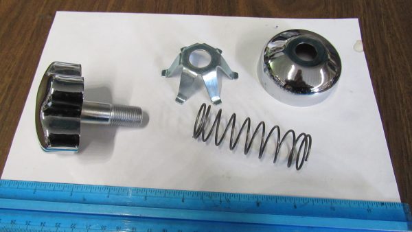 **USED* Harley Panhead Chrome Fork Steering Damper Knob Kit.. 1949-59..