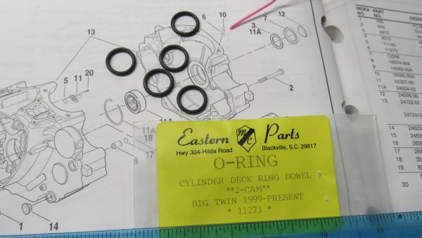 Harley Twin Cam Cylinder Base Dowel O-Ring 1999-UP?? P/N 11273
