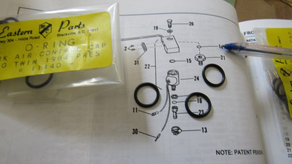 Harley Evolution FLT Front Fork Air Control Cap O-Ring 1984-92  P/N 11140