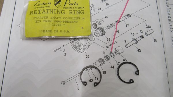 Harley Evo,Twincam Starter Shaft Coupling Retainer Ring 1994-UP??  P/N 11248 - Image 2
