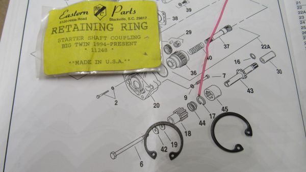 Harley Evo,Twincam Starter Shaft Coupling Retainer Ring 1994-UP??  P/N 11248