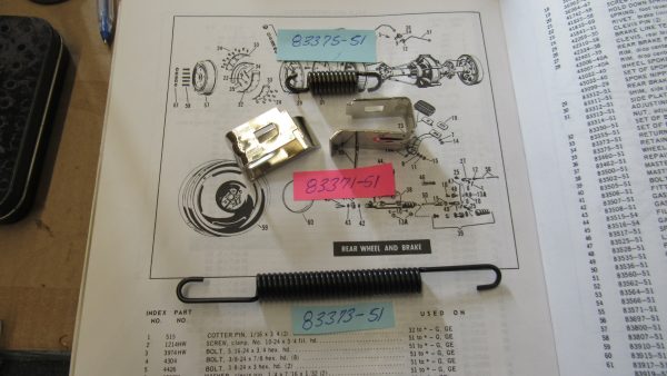 Harley Servi-car Brake Shoe Hardware Kit 1951-73  P/N 83375-51,,83373-51,,83371-51 - Image 2