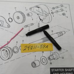 Harley Shovelhead, Evolution Starter Shaft Housing Stud 1965-88  P/N 24811-59A