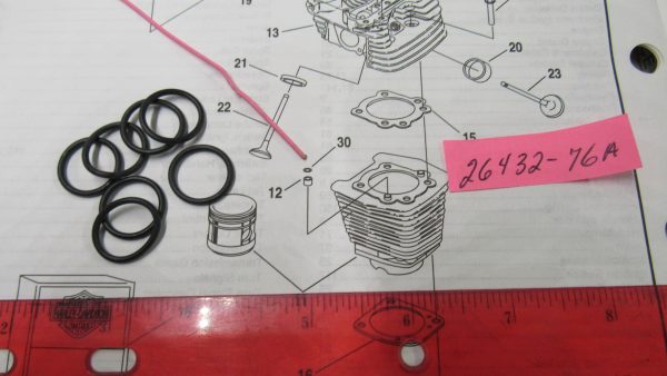 Harley Sportster, Evolution Oil Pump Body and Cylinder Stud O-Ring  1977-98  P/N 26432-76 - Image 2