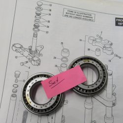 Harley Panhead Shovelhead Evolution 1" Fork Neck Bearings. *TIMKEN* 1960-UP??  P/N 48300-60