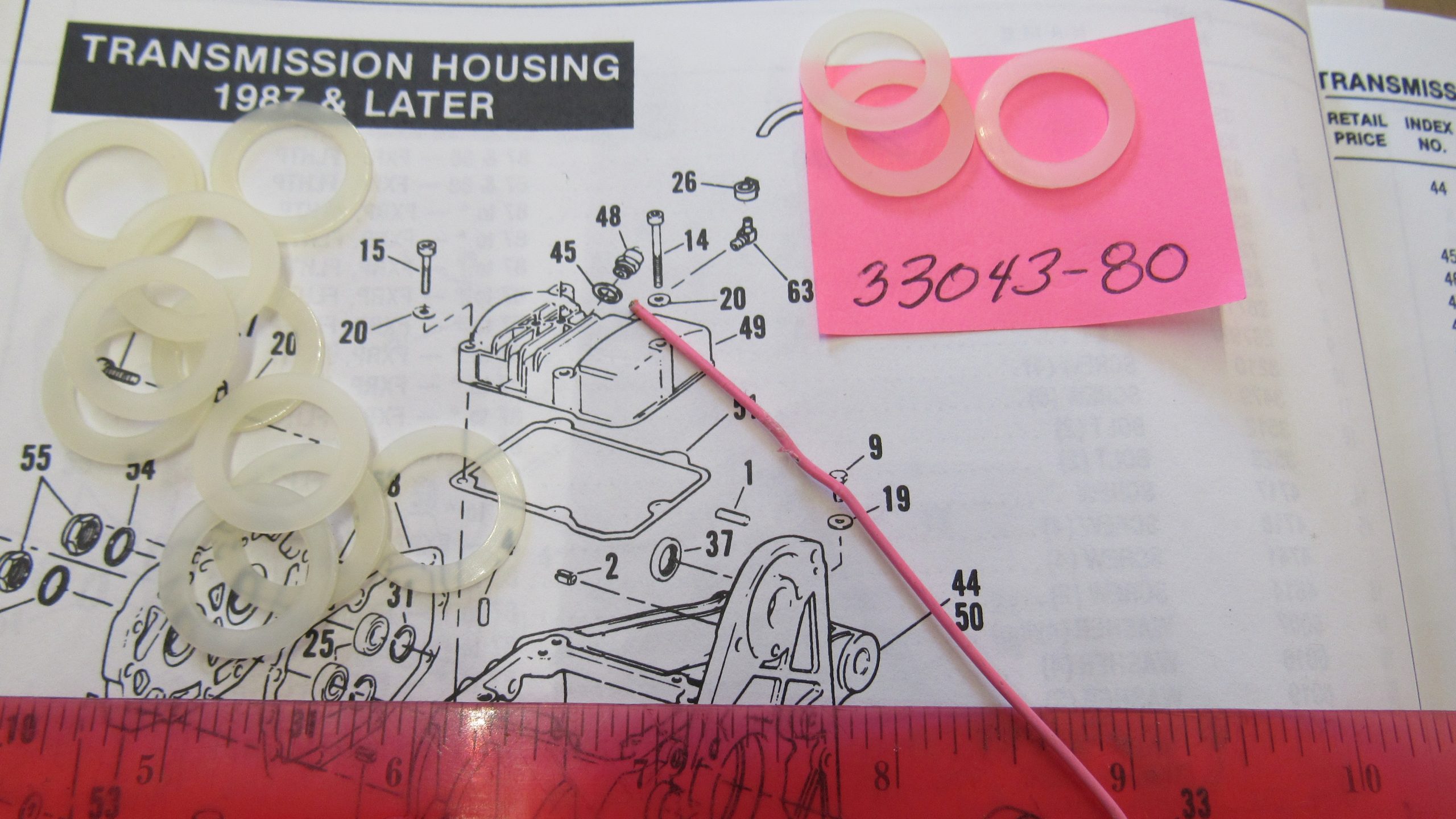 Harley Shovelhead,Evolution Transmission Neutral Switch Nylon Washer 1980-UP?? P/N 33043-80 - Image 2
