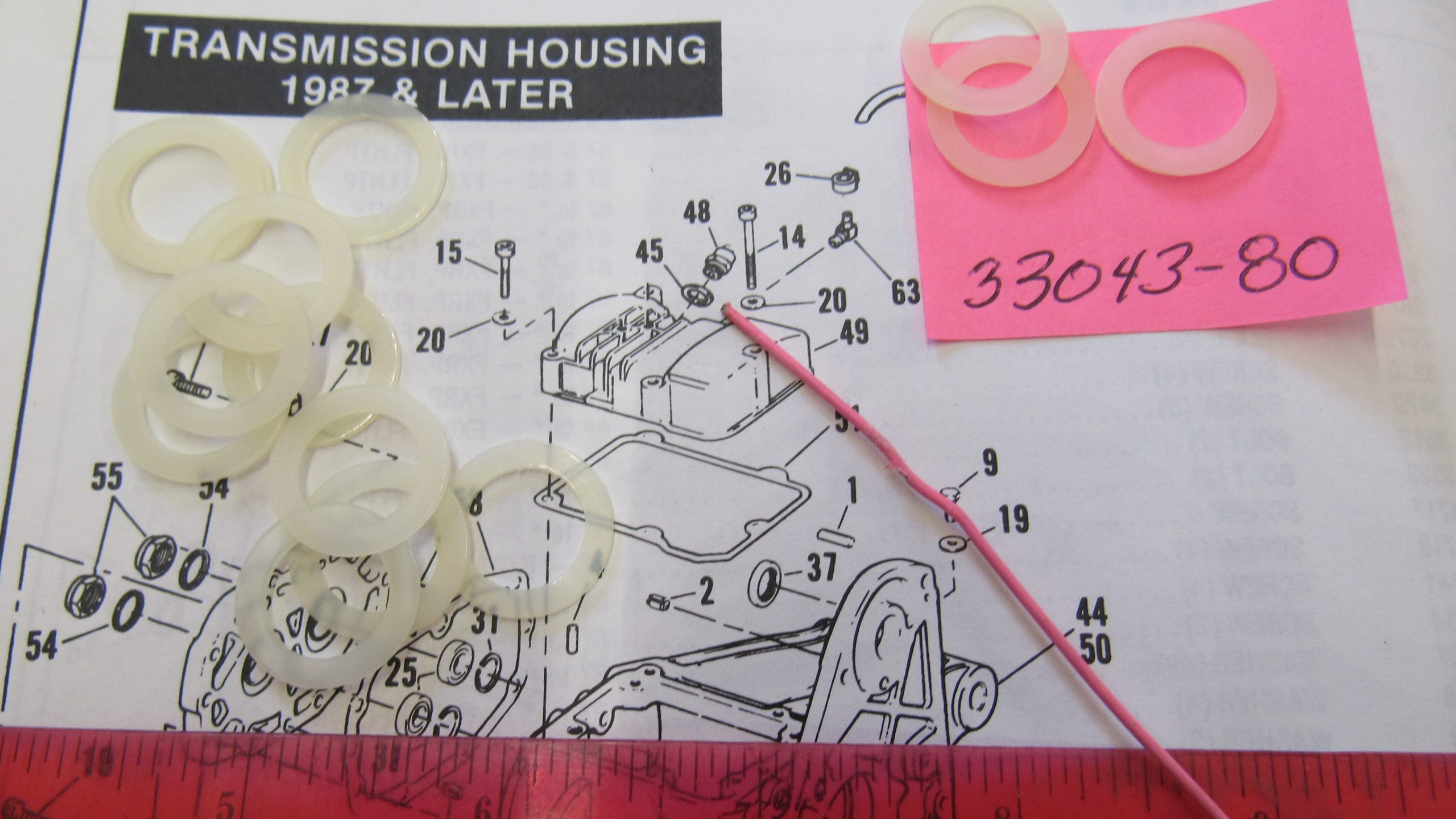 Harley Shovelhead,Evolution Transmission Neutral Switch Nylon Washer 1980-UP?? P/N 33043-80