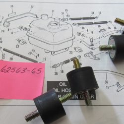 Harley Panhead, Shovelhead,Sportster Rubber Mounts, Oil Tank,Battery Box 1965-99 P/N 62563-65