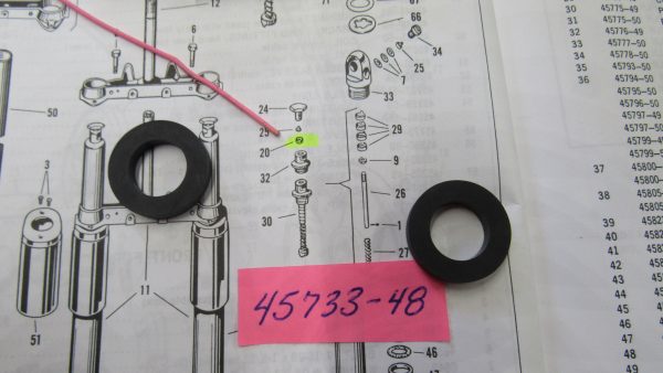 Harley Panhead,Shovel,Evolution,Twin Cam Fork Cap Oil Seals 1949-UP?? P/N 45733-48