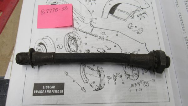 **USED**Harley Panhead Shovelhead Rubber Sidecar Brake Line. 1958-84 . P/N 87778-58 - Image 6