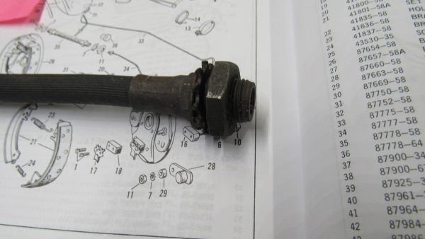**USED**Harley Panhead Shovelhead Rubber Sidecar Brake Line. 1958-84 . P/N 87778-58 - Image 4