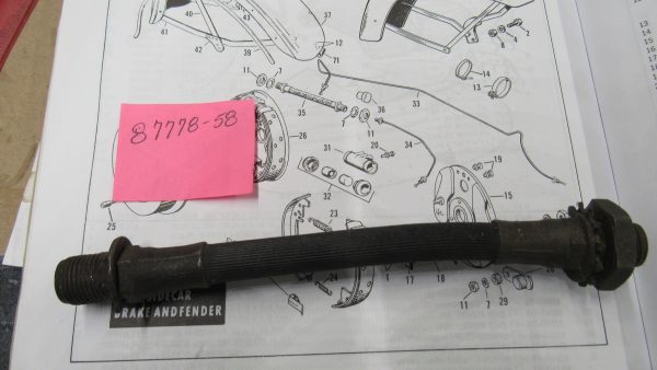 **USED**Harley Panhead Shovelhead Rubber Sidecar Brake Line. 1958-84 . P/N 87778-58
